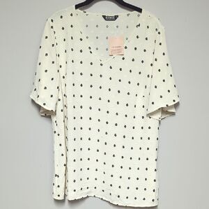BloomChic Cream and Black Polka Dot Blouse